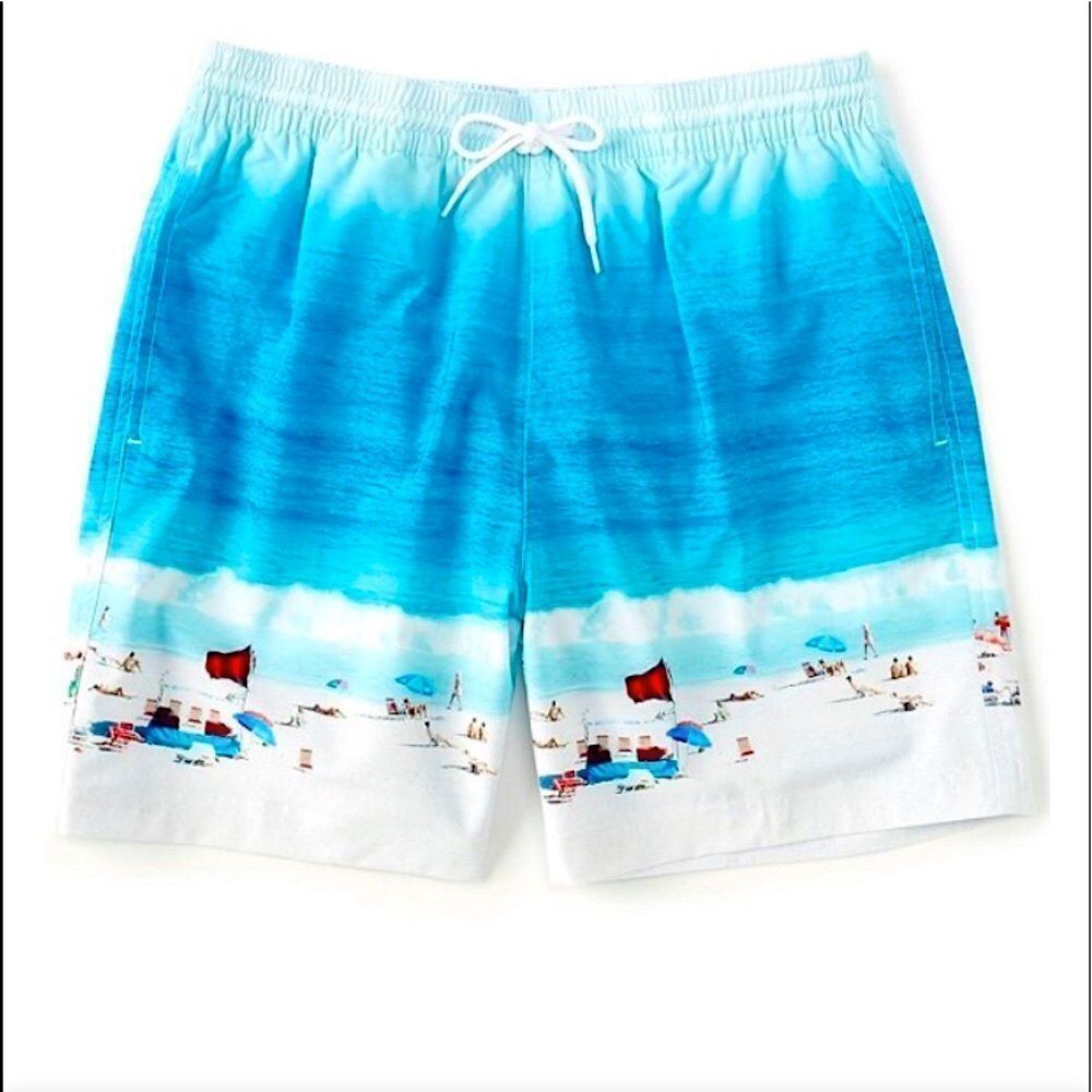Caribbean Swimwear Beach Photoreal Swim Trunks